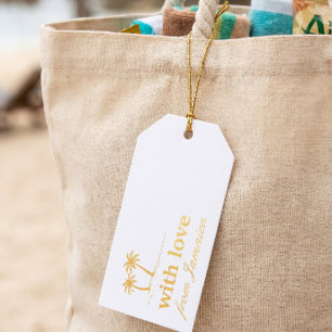 Voeg Uw Bestemming Jamaica Trouw Welkom Toe Cadeaulabels