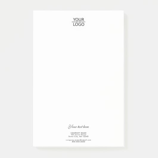 Voeg uw Bevordering van het Bedrijf van de Tekst v Post-it® Notes (Voorkant)