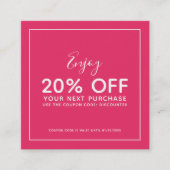 Voeg uw bewerkbare kleur aan de witte rand van het kortingskaartje (Voorkant)