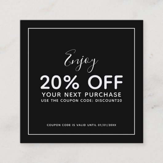 Voeg uw bewerkbare kleur aan de witte rand van het kortingskaartje (Voorkant)