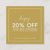 Voeg uw bewerkbare kleur aan de witte rand van het kortingskaartje (Voorkant)