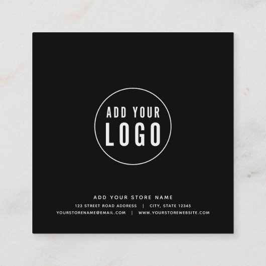 Voeg uw bewerkbare kleur aan de zwarte rand van de kortingskaartje (Achterkant)