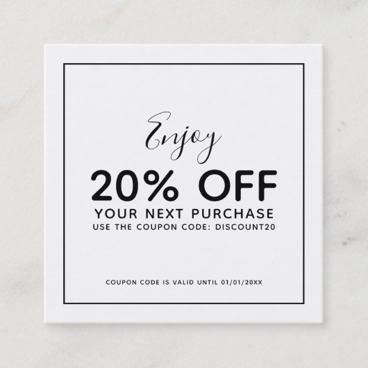 Voeg uw bewerkbare kleur aan de zwarte rand van de kortingskaartje (Voorkant)