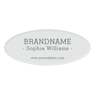 Voeg uw BRANDNAME simple Classic toe Naambadge
