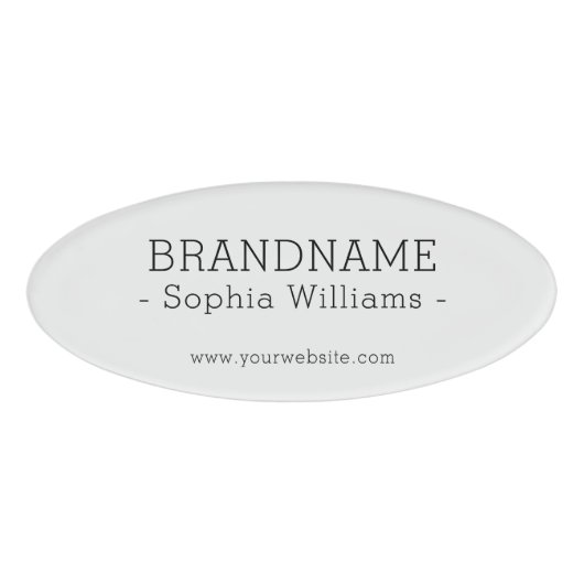 Voeg uw BRANDNAME simple Classic toe Naambadge (Voorkant)