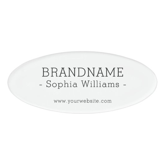 Voeg uw BRANDNAME simple Classic toe Naambadge (Voorkant)