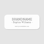 Voeg uw BRANDNAME simple Classic toe Naamplaatje (Voorkant)