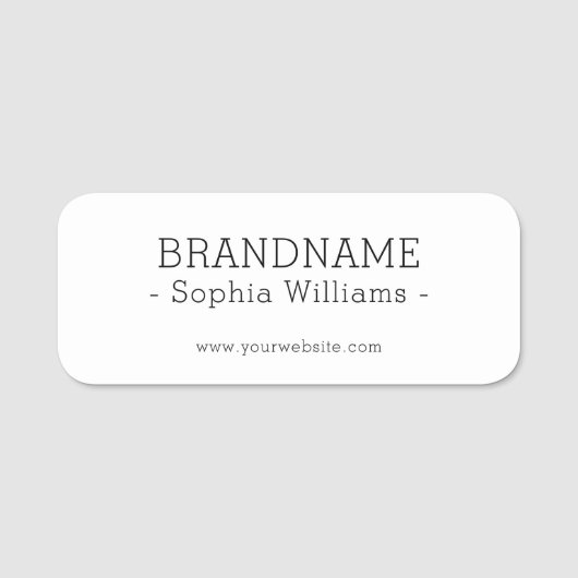 Voeg uw BRANDNAME simple Classic toe Naamplaatje (Voorkant)