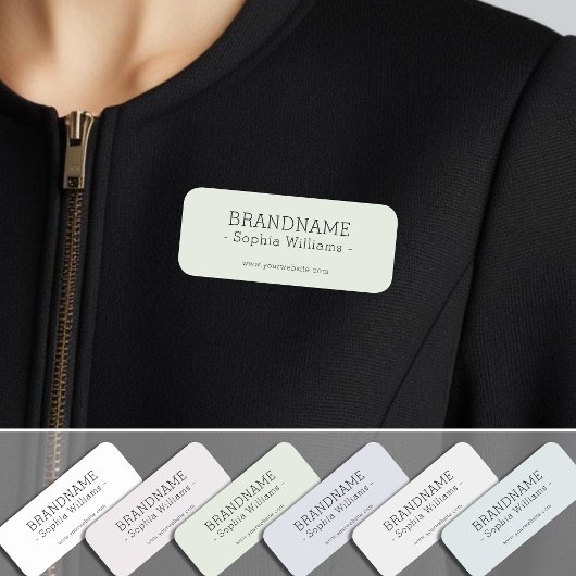 Voeg uw BRANDNAME simple Classic toe Naamplaatje