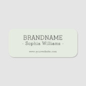 Voeg uw BRANDNAME simple Classic toe Naamplaatje (Voorkant)
