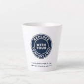 Voeg uw Business Logo en Merk Website Custom toe Latte Mok (Voorkant)