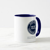 Voeg uw Business Logo en Merk Website Custom toe Mok (Voorkant rechts)