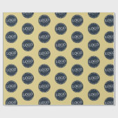 Voeg uw business Logo Minimal Pattern toe Cadeaupapier (Vlak)