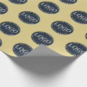 Voeg uw business Logo Minimal Pattern toe Cadeaupapier (Hoek)