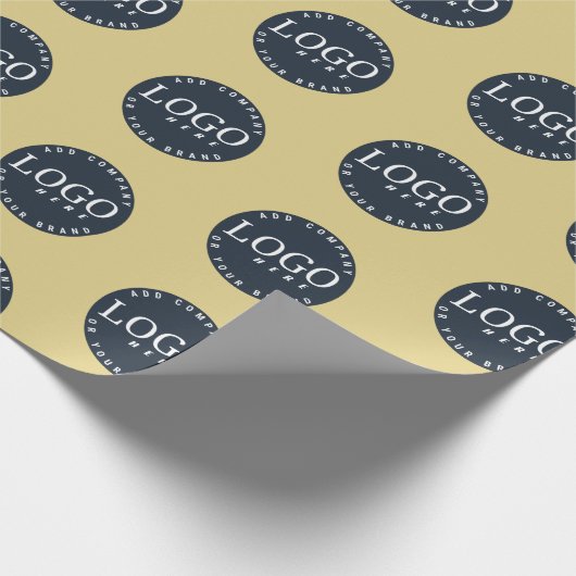 Voeg uw business Logo Minimal Pattern toe Cadeaupapier (Hoek)