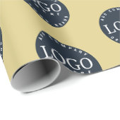 Voeg uw business Logo Minimal Pattern toe Cadeaupapier (Rol Hoek)