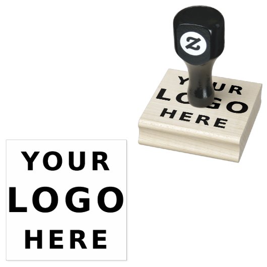 Voeg uw Business Logo Simple Minimalist toe Rubberstempel (Gestempeld)