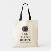 Voeg uw Business Logo slogan en bedrijfsnaam toe Tote Bag (Achterkant)