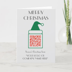 Voeg uw Business Promo QR Code toe aan een kerst Feestdagen Kaart
