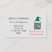 Voeg uw Business Promo QR Code toe aan een kerst Kortingskaartje (Voorkant)