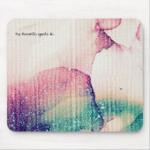 Voeg Uw Citaat Gezegde Waterverf Ink Textuur #1 to Muismat (Voorkant)