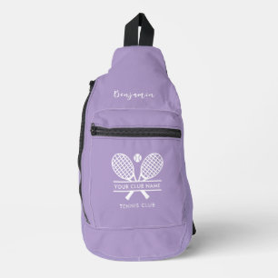 Voeg uw clubnaam tennis team elke kleur custom sling bag