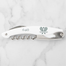 Voeg uw clubnaam Tennis Team Swag elke kleur Kurkentrekker