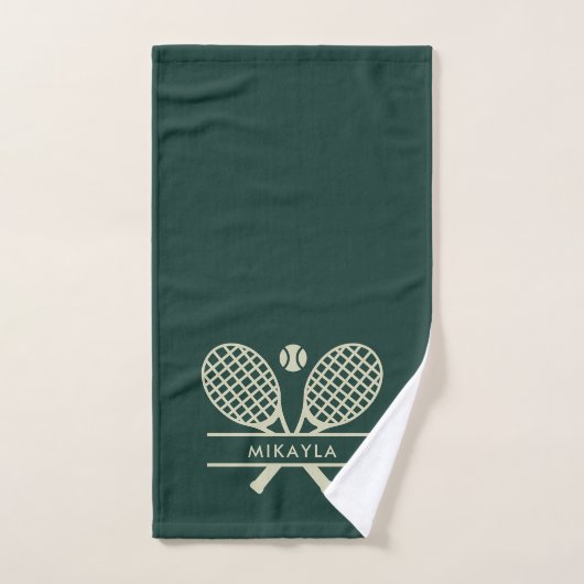 Voeg uw clubnaam toe Tennis Team Elke kleur op maa Handdoek (Handdoek)
