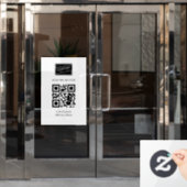 Voeg Uw Code QR en BedrijfsLogo toe Raamsticker (Kantoordeur)