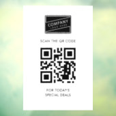 Voeg Uw Code QR en BedrijfsLogo toe Raamsticker (Vel 3)