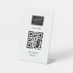 Voeg Uw Code QR en BedrijfsLogo toe Reclamebord Met Voetstuk