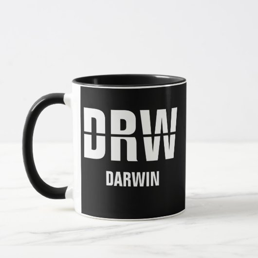 Voeg uw code & stad - Airport Code DRW DARWIN Mok (Links)