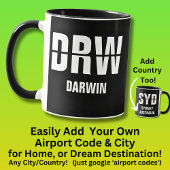 Voeg uw code & stad - Airport Code DRW DARWIN Mok
