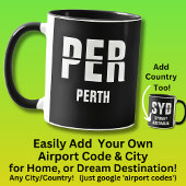 Voeg uw code & stad toe - Luchthavencode PER PERTH Mok