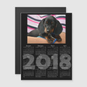 Voeg uw Dog Photo 2018 Calendar Magnetic Card toe (Voorkant / Achterkant)