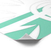 Voeg uw douane Citaat Stripes Flowers Lucite Green Poster (Hoek)