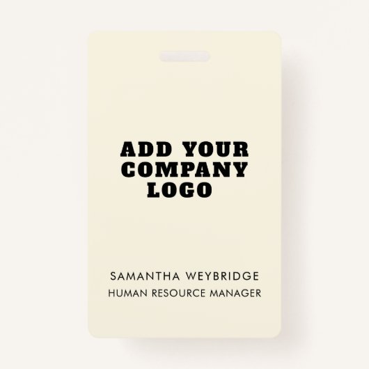 Voeg Uw Eenvoudige BedrijfsMedewerker van de Logo Badge (Voorkant)