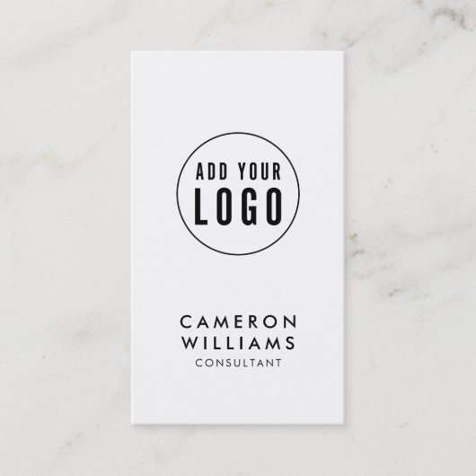 Voeg uw eenvoudige bewerkbare Logo sociale media t Visitekaartje (Voorkant)