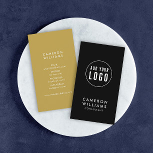 Voeg uw eenvoudige bewerkbare Logo sociale media t Visitekaartje