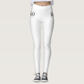 Voeg uw eenvoudige minimalistische Logo uit uw rec Leggings (Voorkant)