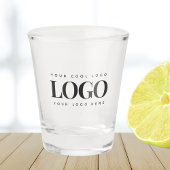 Voeg uw eenvoudige minimalistische Logo uit uw rec Shot Glas