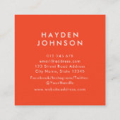 Voeg uw eenvoudige, moderne bewerkbare Logo toe Vierkante Visitekaartje (Achterkant)