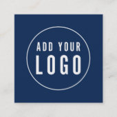 Voeg uw eenvoudige, moderne bewerkbare Logo toe Vierkante Visitekaartje (Voorkant)