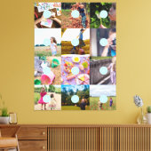 Voeg uw eigen 12 foto's kaart Pri toe Canvas Afdruk (Insitu (Woonkamer))