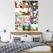 Voeg uw eigen 12 foto's kaart Pri toe Canvas Afdruk (Insitu (Slaapkamer))