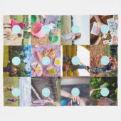 Voeg uw eigen 12 foto's kaart Pri toe Fleece Deken (Voorkant (Horizontaal))