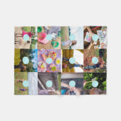 Voeg uw eigen 12 Foto's  tapebanket toe Fleece Deken (Voorkant (Horizontaal))