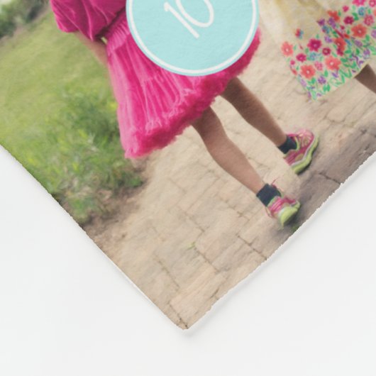 Voeg uw eigen 12 Foto's  tapebanket toe Fleece Deken (Hoek)