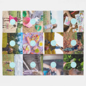 Voeg uw eigen 12 Foto's  tapebanket toe Fleece Deken (Voorkant (Horizontaal))