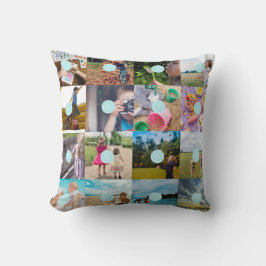 Voeg uw eigen 16 Photo  Collage Cushion toe Kussen